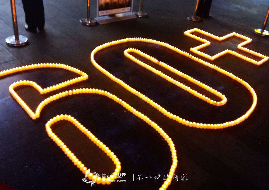 多米诺启动 “地球一小时”熄灯仪式