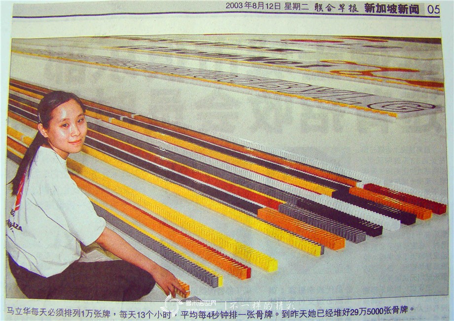 30万张骨牌应声展现，多米诺世界纪录在热泪中创立